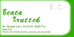 beata kruttek business card